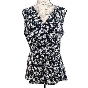 DKNY Faux Wrap Sleeveless Top